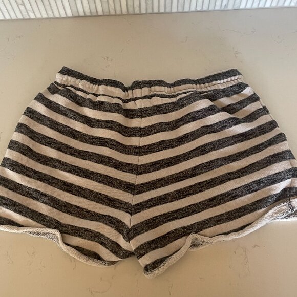 Roxy Drawstring Stripe Shorts in Black‎ and White, Lightweight, Size Medium / 10 - Picture 2 of 7